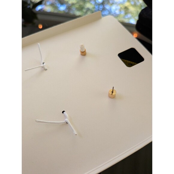 ZARA Woman Faux Pearl And Golden Textured Seashell Dangle Earrings Coastal Beach - Picture 6 of 8